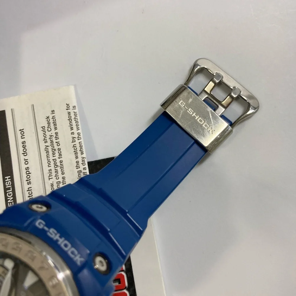 Casio Gshock GWN1000, blue, solar, multiband 6, box, tin, papers, Gulfmaster